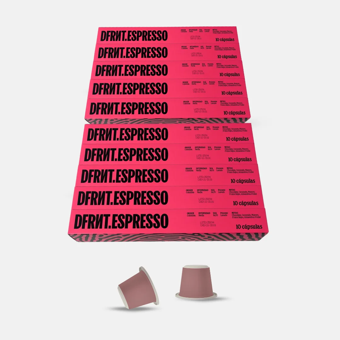 Dfrnt.espresso specialty colombia coffee capsules - ideal espresso - nespresso compatible - biodegradable