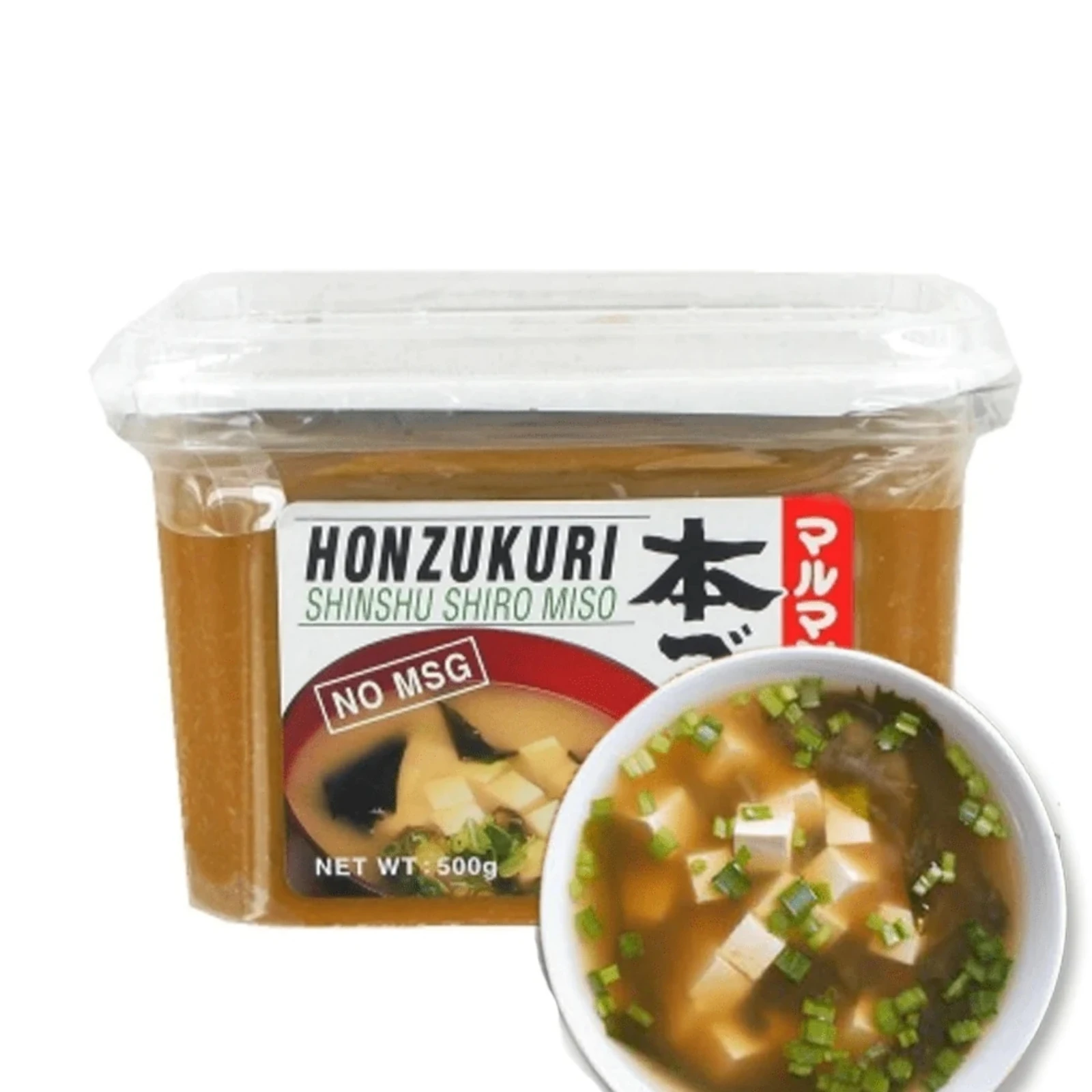 HONZUKURI Shinshu Shiro Miso 500g-Miso Blanco-¡Un clásico de la cocina japonesa en tu mesa