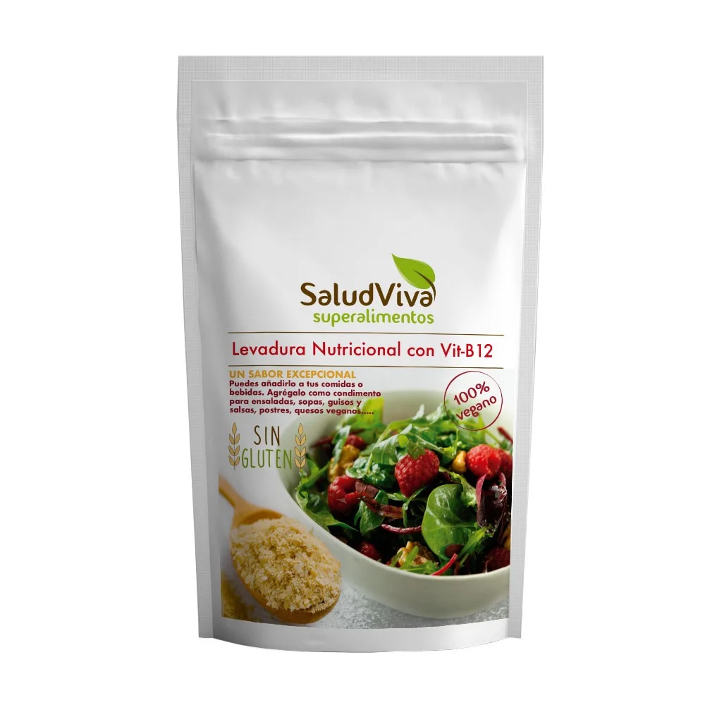 Levadura Nutricional con Vitamina B12 125g, SaludViva – En Copos, Vegana y Sin Fermentar