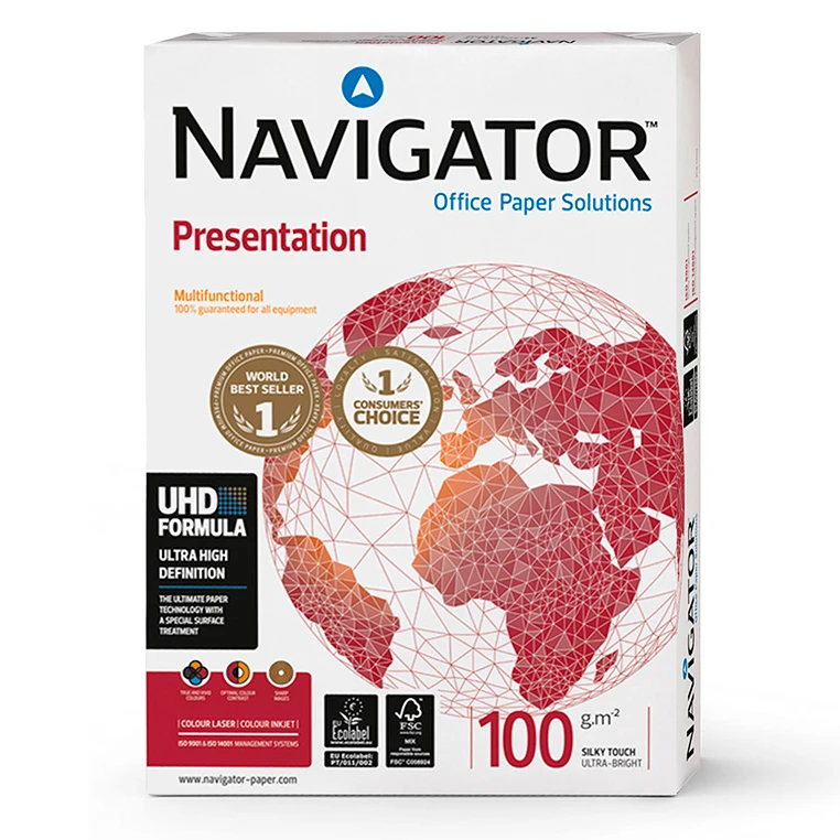 Navigator Presentation Papel Fotocopiadora DIN A4 100gr Paquete de 500 Folios