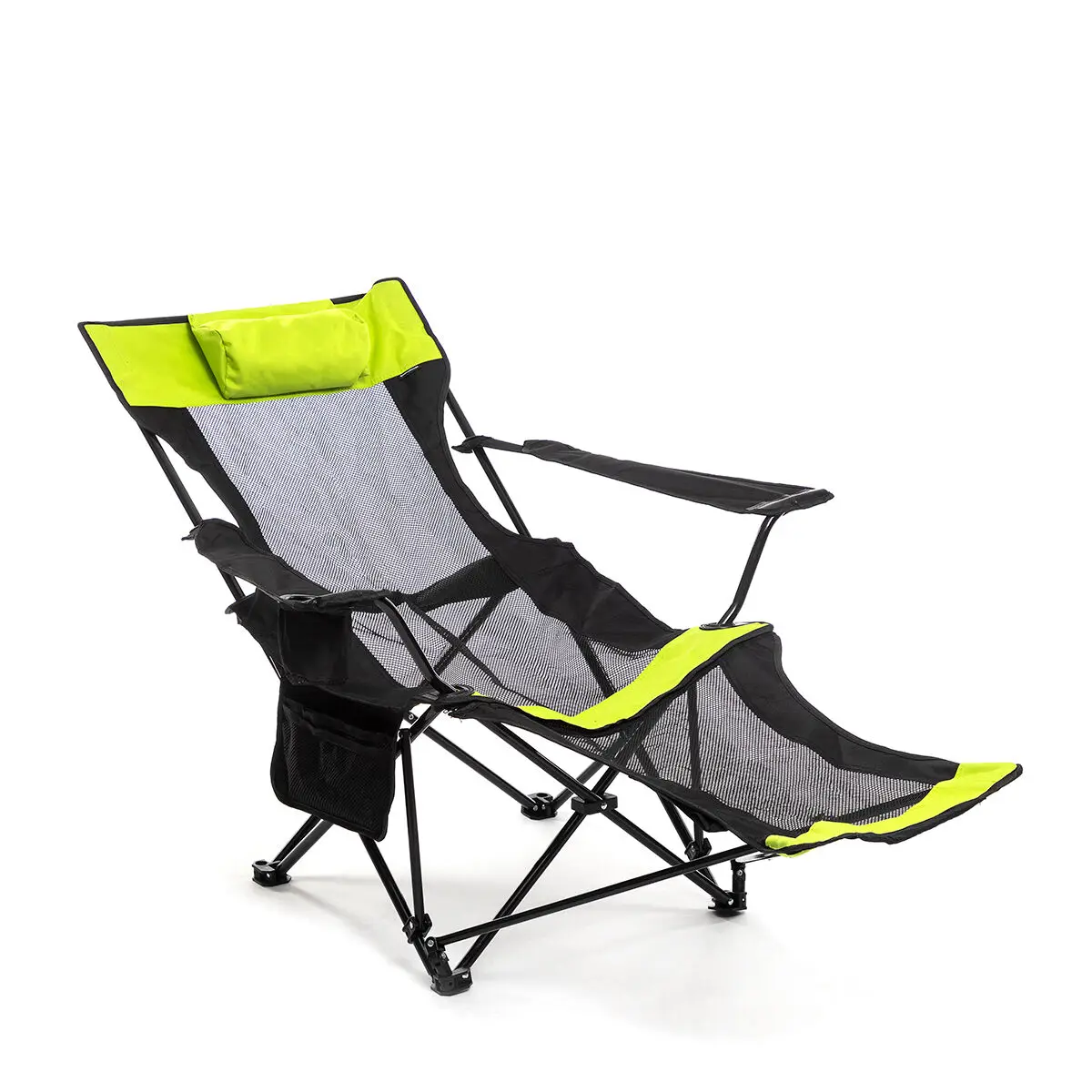 InnovaGoods®3-in-1 Multi-function Camping Chair, Outdoor Garden Loungers with Cup Holder, Pockets and Carrying Bag, Folding Beach, camping, Breathable and Washable Chair.