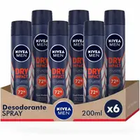 Pack 6 desodorantes NIVEA MEN Dry Impact 200ml