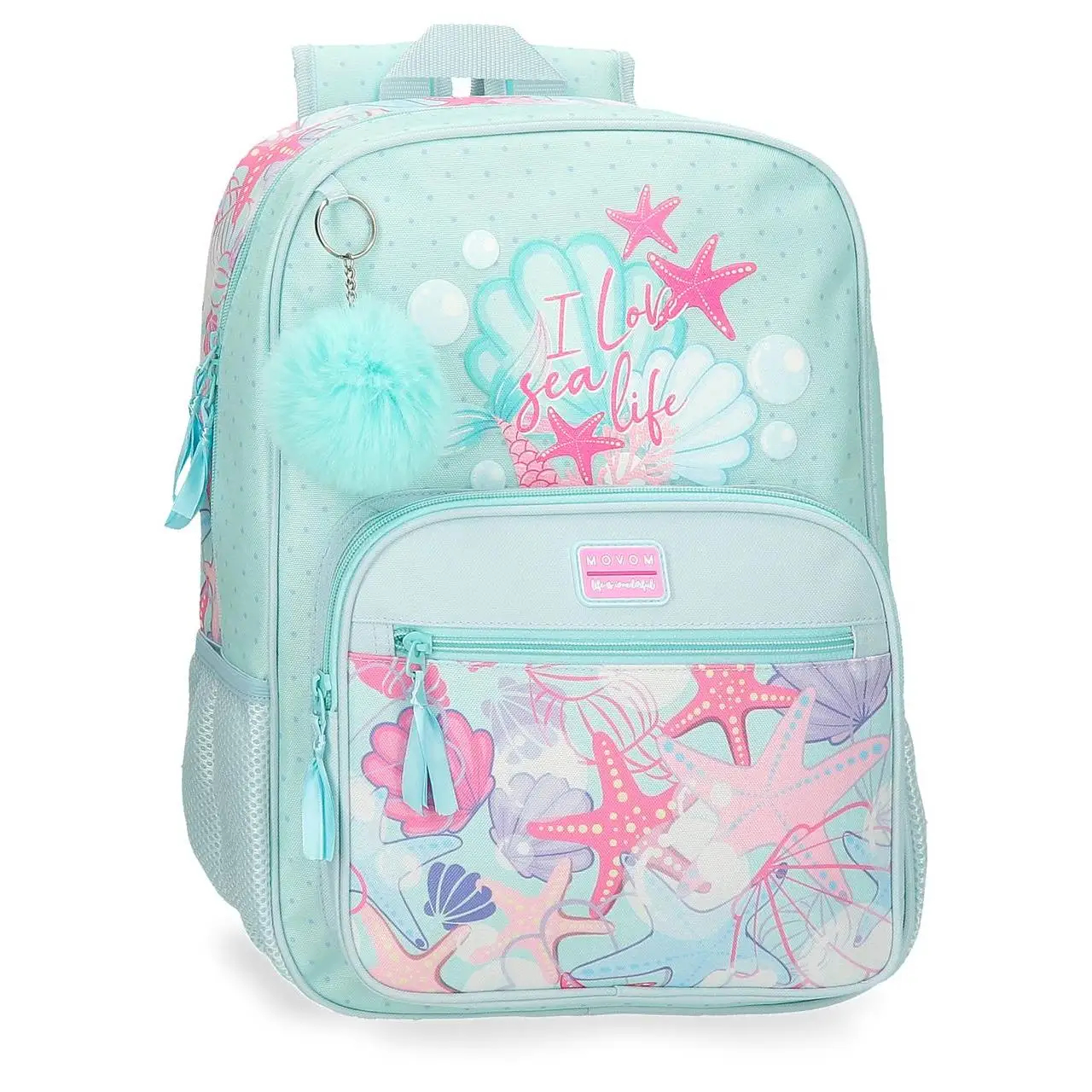 Mochila escolar Movom I Love Sea Life de 30cm x 38cm x 12cm