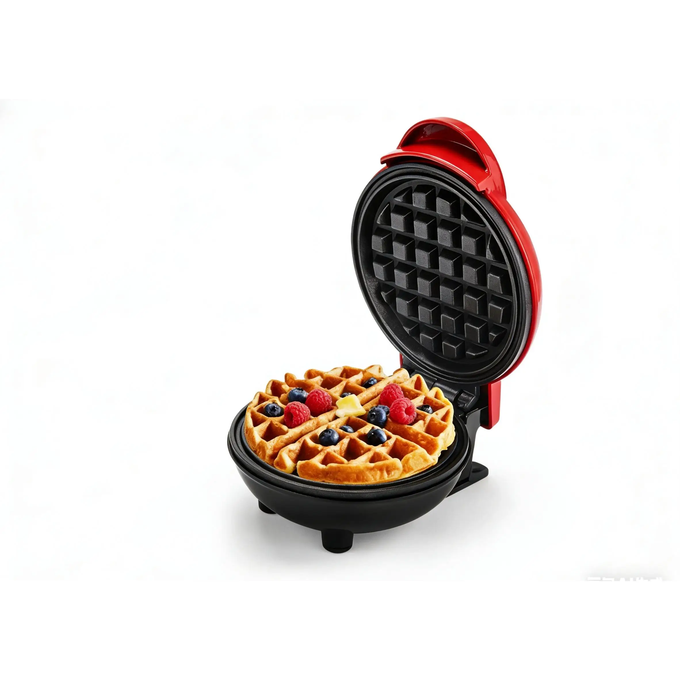 SOKANY Mini Gofrera Eléctrica 350W  - Waffle Maker Antiadherente Portátil para Gofres y Desayunos