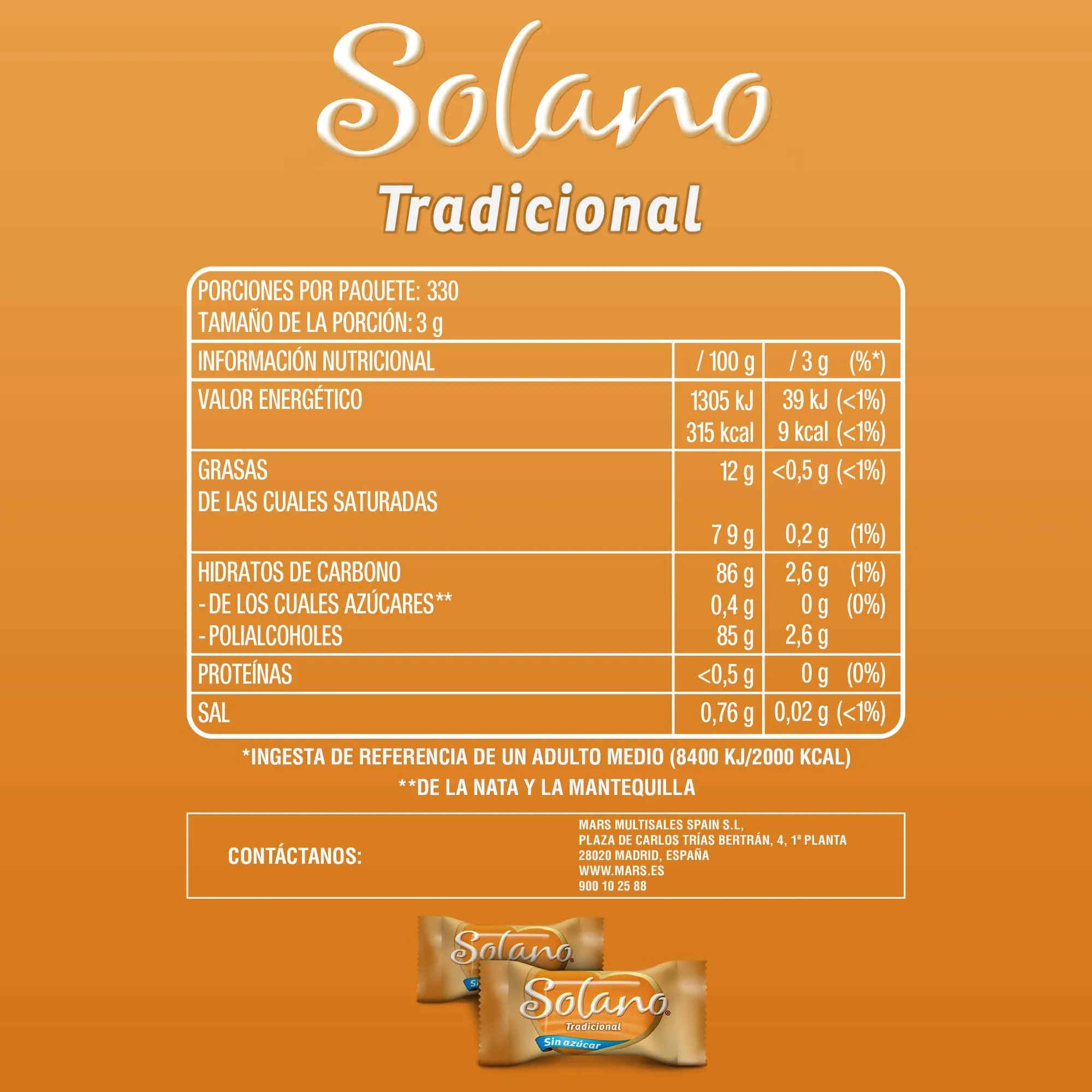 Solano Candy Creamy Smooth and Sugar Free Flavor (1kg)