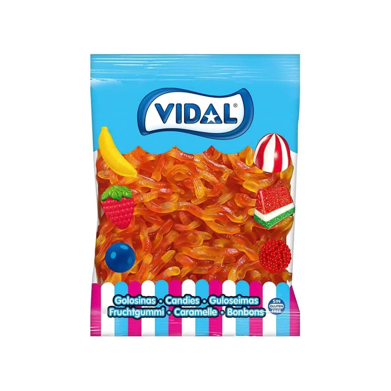 Vidal Golosinas. Gusanos Bicéfalos. Bolsa de 1kg