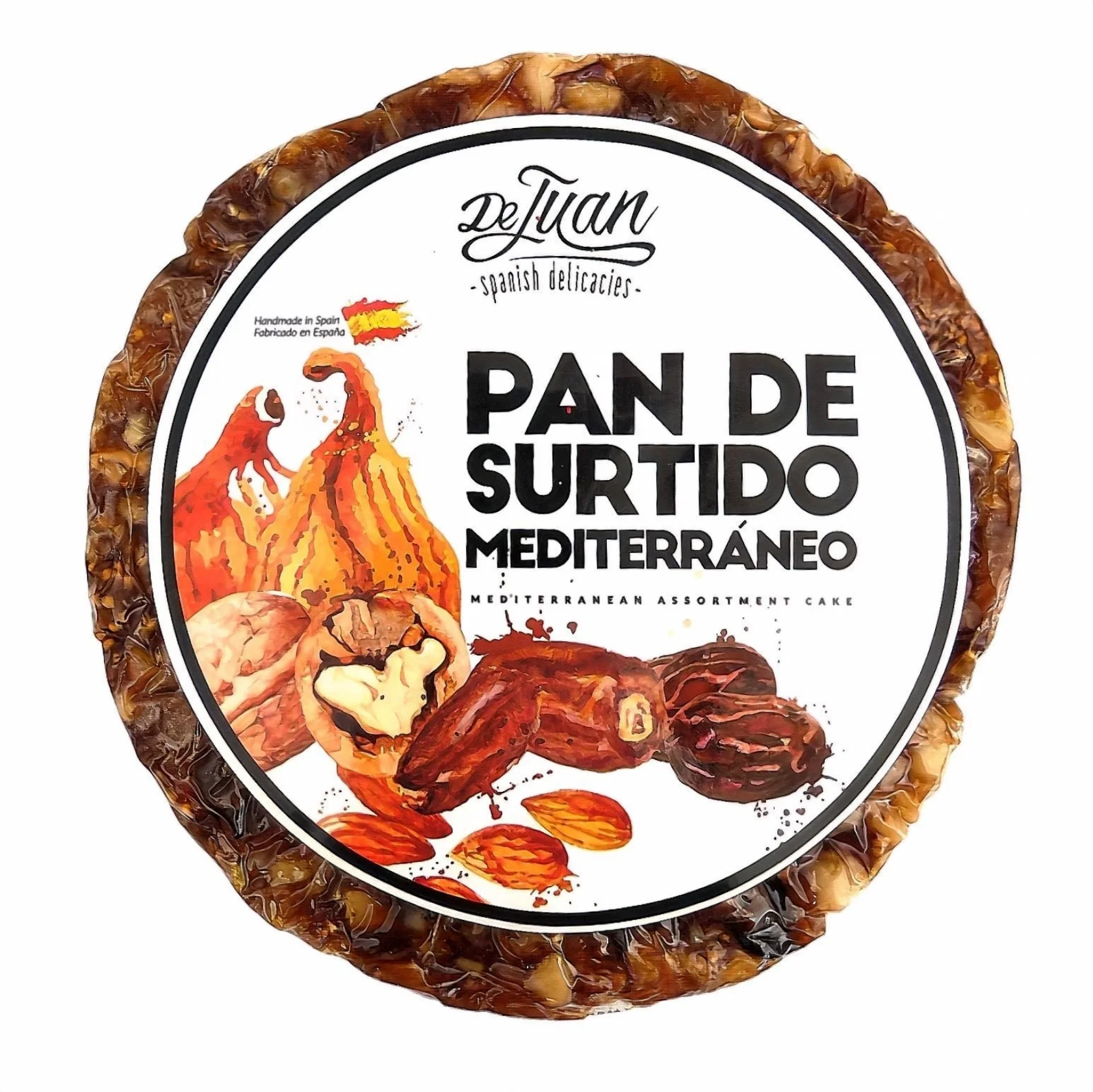 Pan Surtido Mediterráneo de Higo con Frutos Secos – 400 g Pan de Higo surtido con almendras nueces datil y pasas