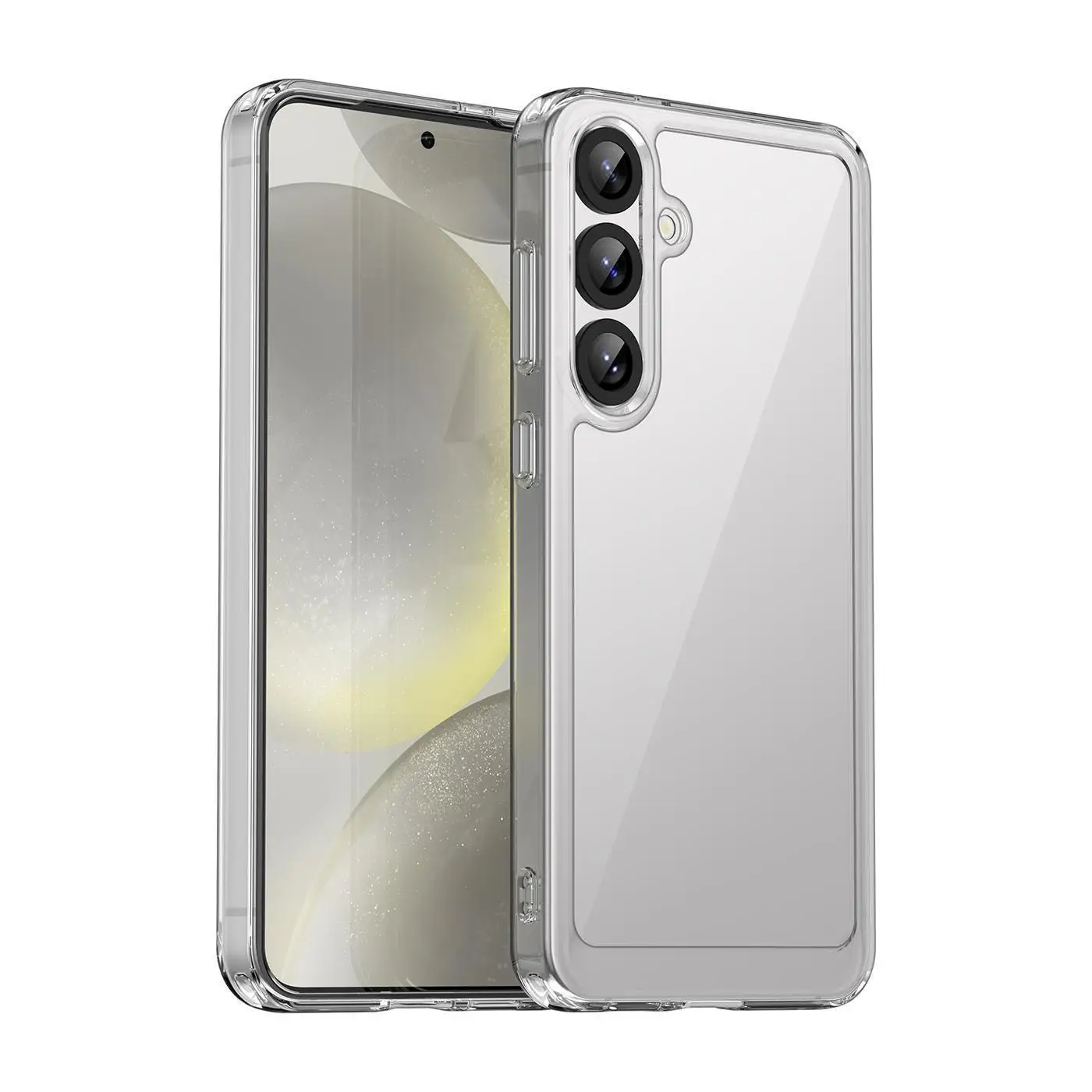Carcasa Samsung Galaxy S25 hybrid (bumper + trasera transparente) transparente