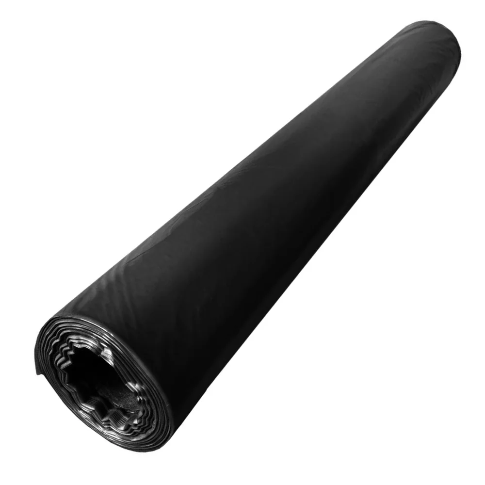 Plasacar S.L. - Plástico Cubretodo para la Agricultura, Obra, Doméstico - Rollos de Plástico Negro Protector | 400 Galgas - 4 x 50 m (200 m²) (Negro)