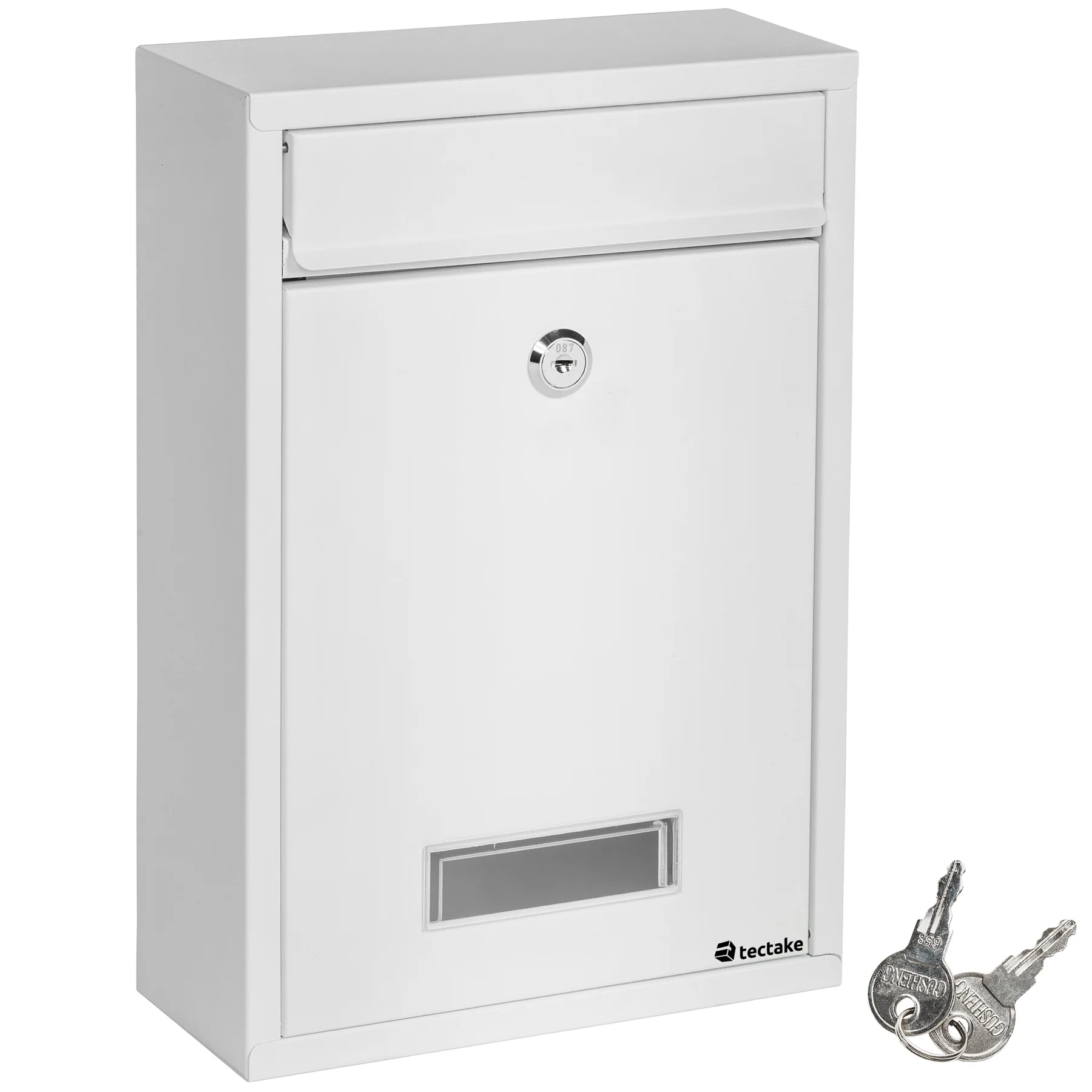 Tectake-Edwin Mailbox | Powder coated steel mailbox | Front with nameplate | Possibility to install several mailboxes together