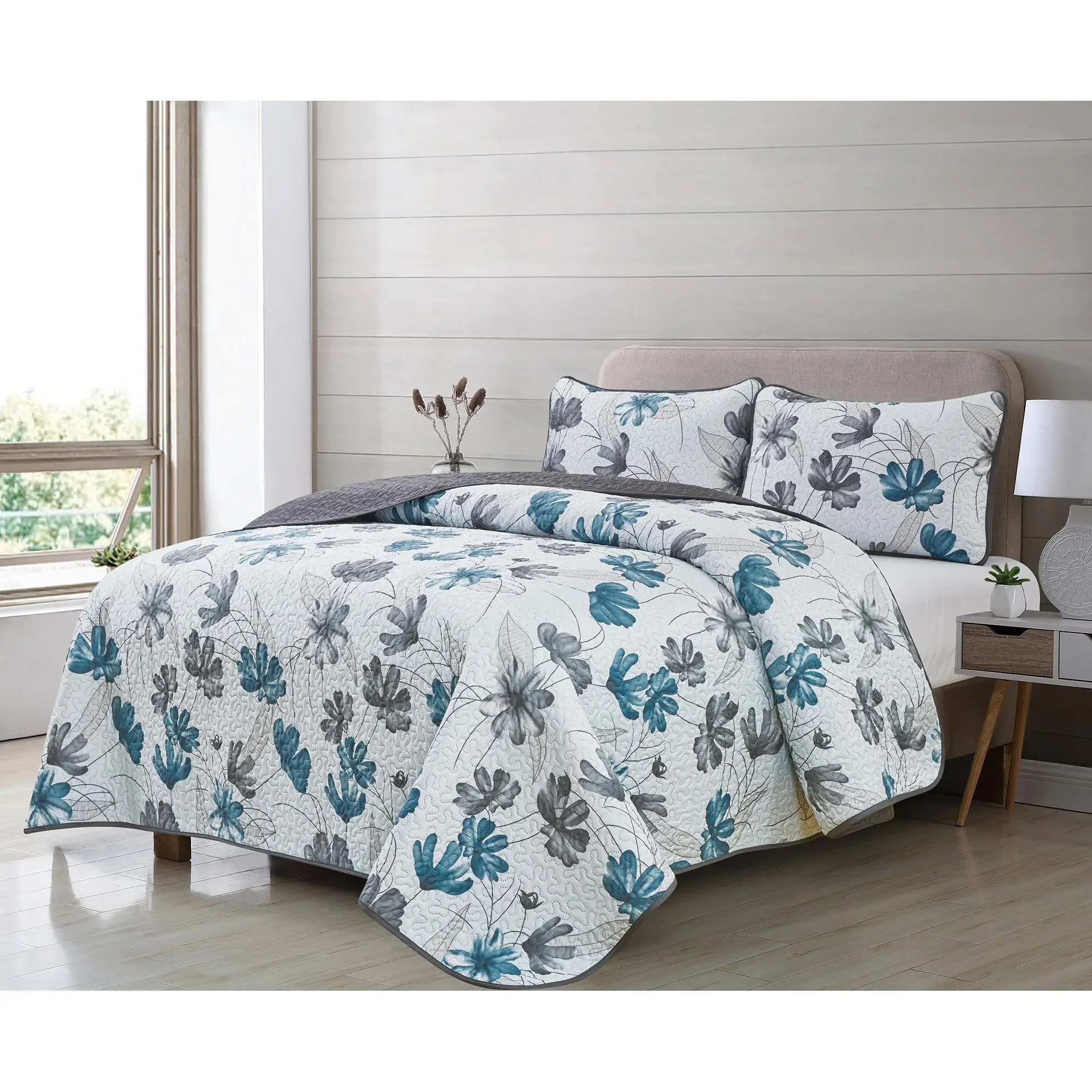 Colcha Bouti Reversible Tacto suave Calidad superior Cama 90cm Cama 105cm Cama 135cm Cama 150cm - Ideal Primavera y Verano Sin Funda de cojin