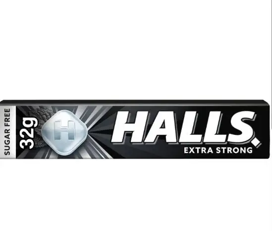Halls extra strong sugar free candies 32g - box of 20 pack