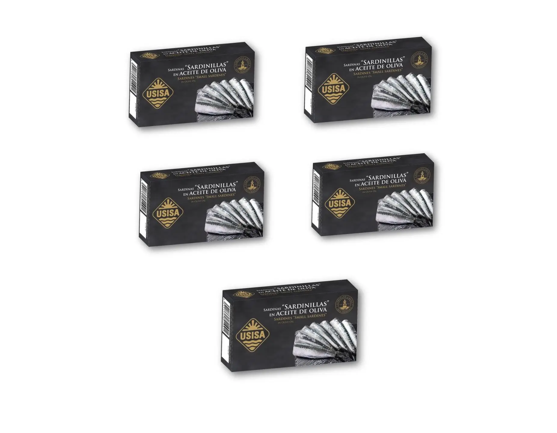 5 unidades -Sardinas "Sardinillas" en Aceite de Oliva USISA 80gr