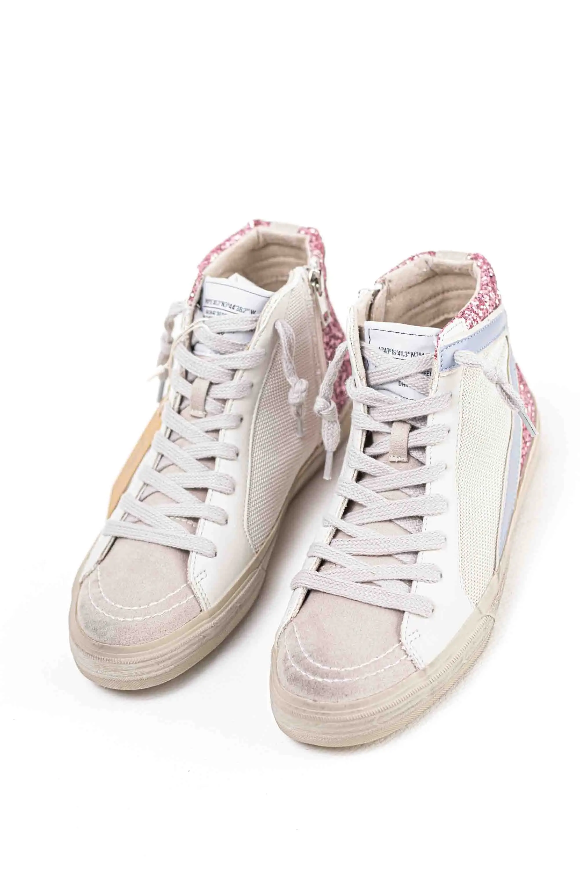 Mynzi Corina lace up glitter platform booty