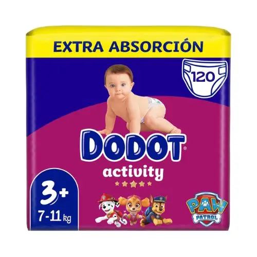 Dodot Activity pañales Extra Absorción, Tallas 3+,4+ y 6+. Pañales Bebé, Nº1 en Absorción y