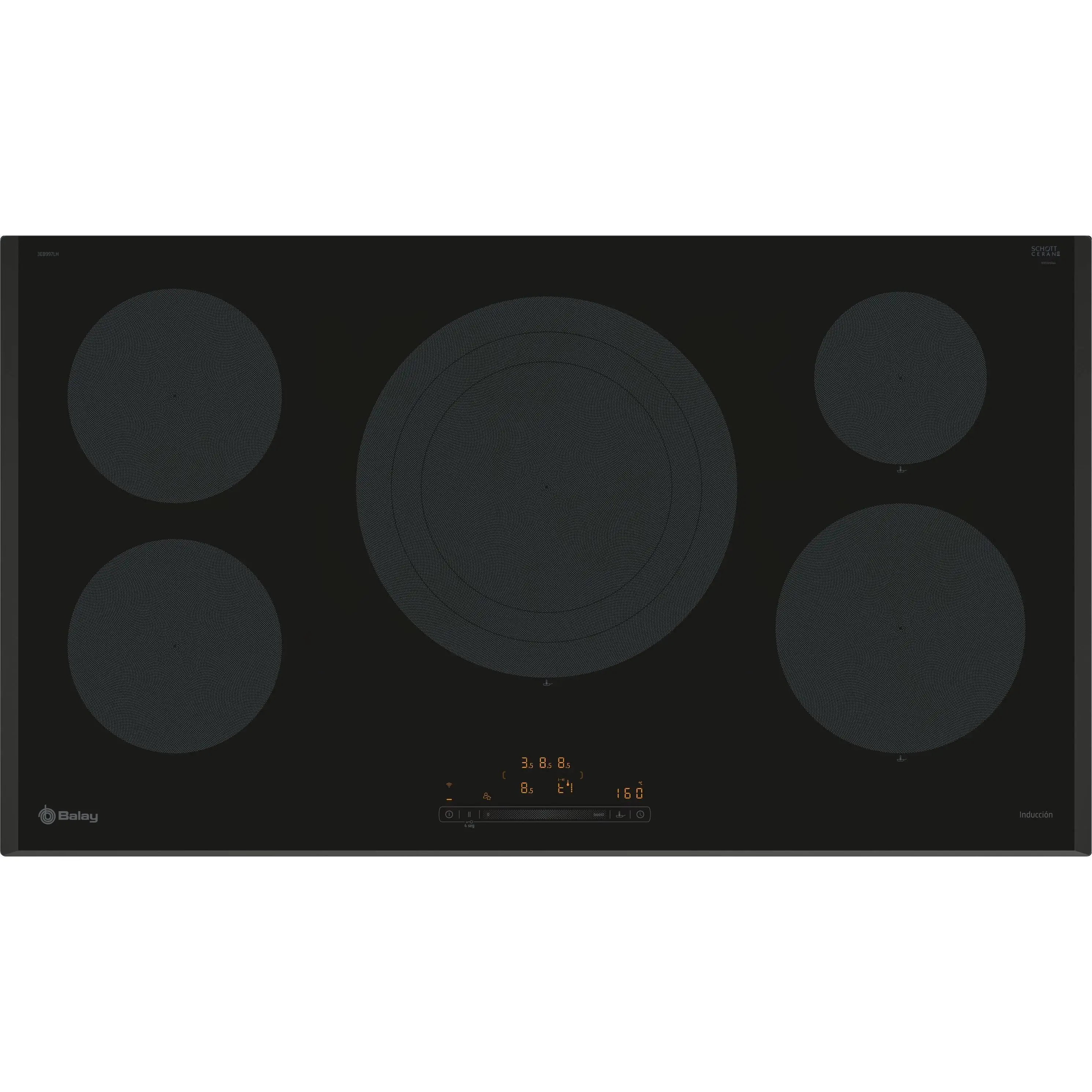 VITROCERAMICA INDUCCION BALAY 3EB997LH 5 ZONAS COCCION ANCHO 90 CM