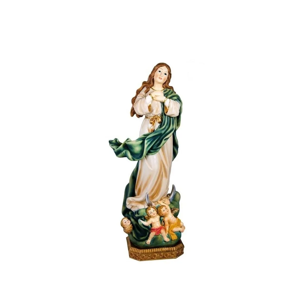 Inmaculada Romero - Figura Virgen Inmaculada 30 Cm - Escultura ángeles Peana - Resina