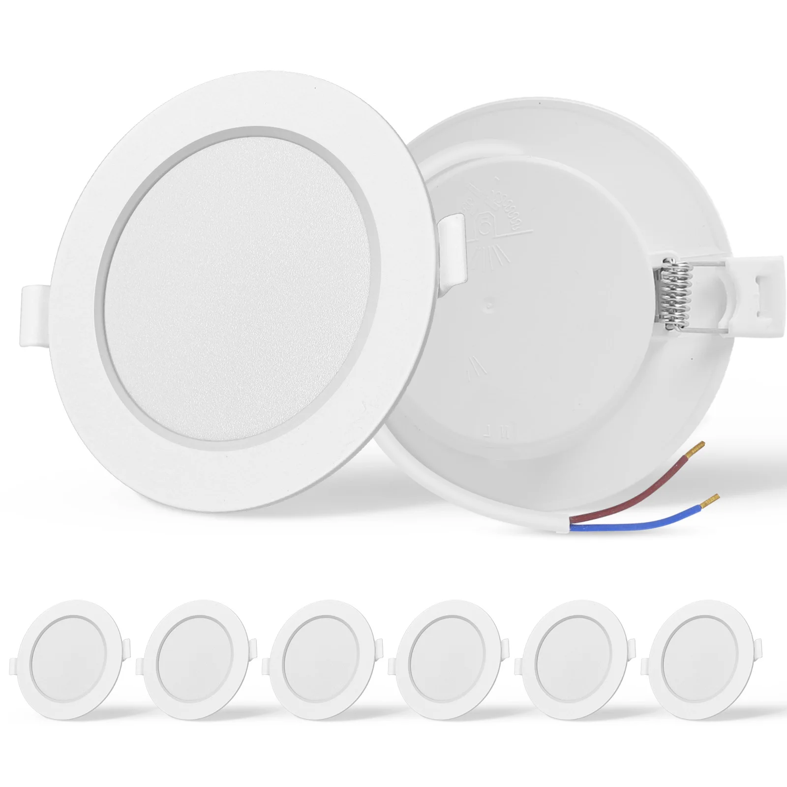 Aigostar Foco empotrable led techo, Downlight Led Techo Redondo, Ojos de buey de led, 6 pack