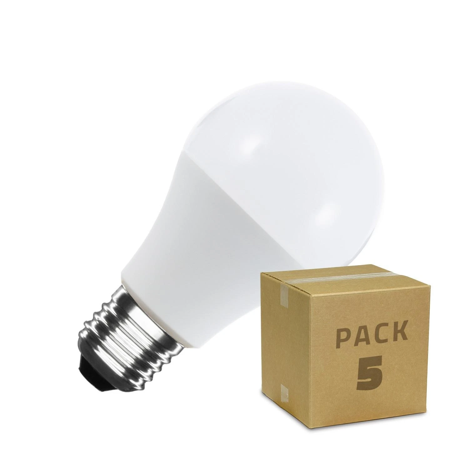 LEDKIA LIGHTING Pack 5 Bombillas LED E27 10W 1000 lm A60 No Flicker 6000K Blanco Frío E27