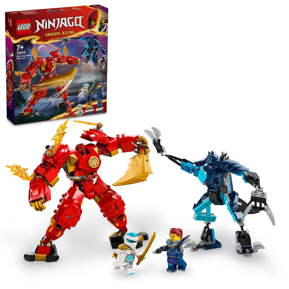 LEGO NINJAGO Meca Elemental del Fuego de Kai Figura de juguete ninja 71808