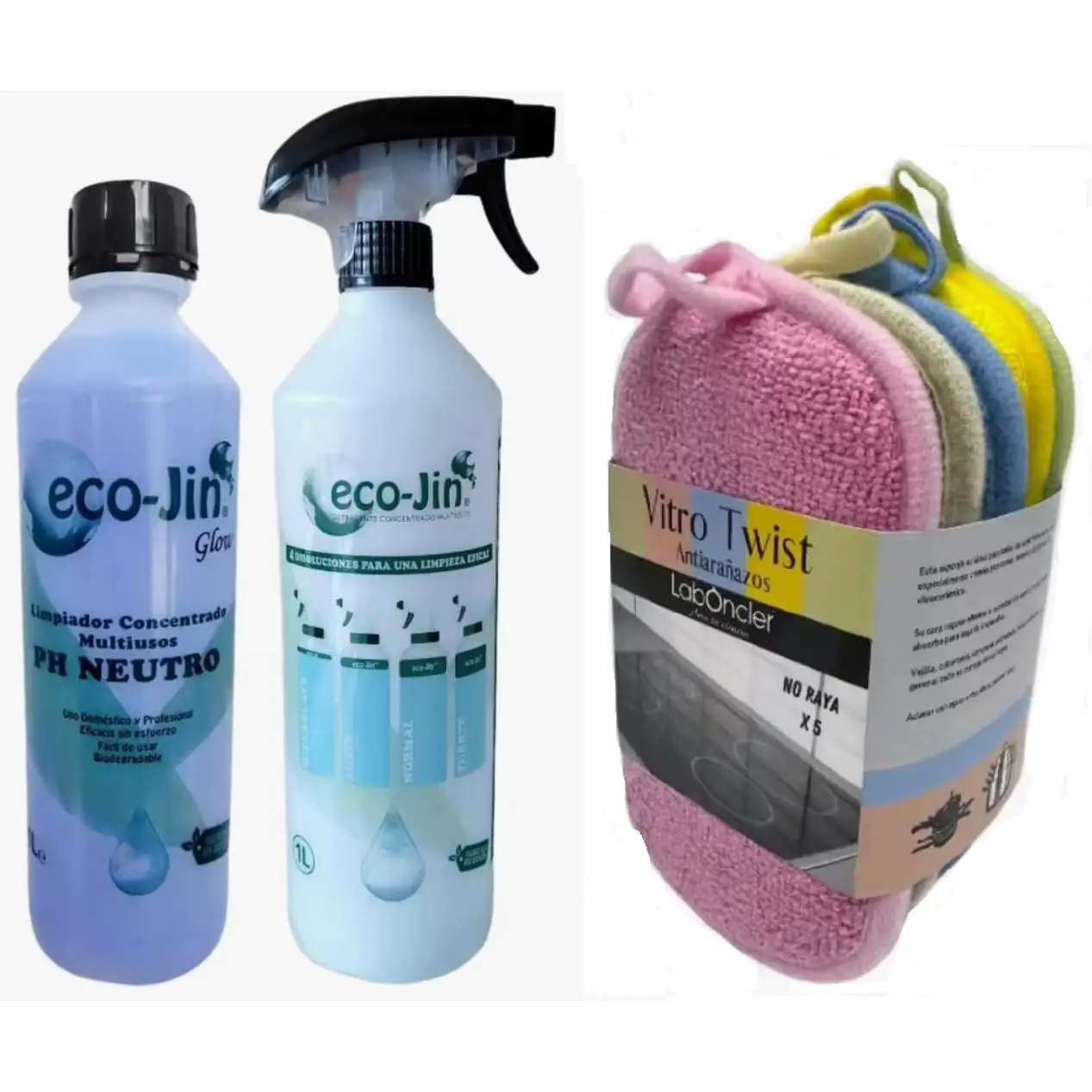 ECOJIN GLOW PH neutral diffuser, new special VITRO TWIST PACK, neutral PH lilac flowers, violets, jasmine sambac, saffron and pure musk. Specially created for materials, fabrics and delicate soils. LABONCLER ECOJIN ECO-JIN GLOW 1 litre