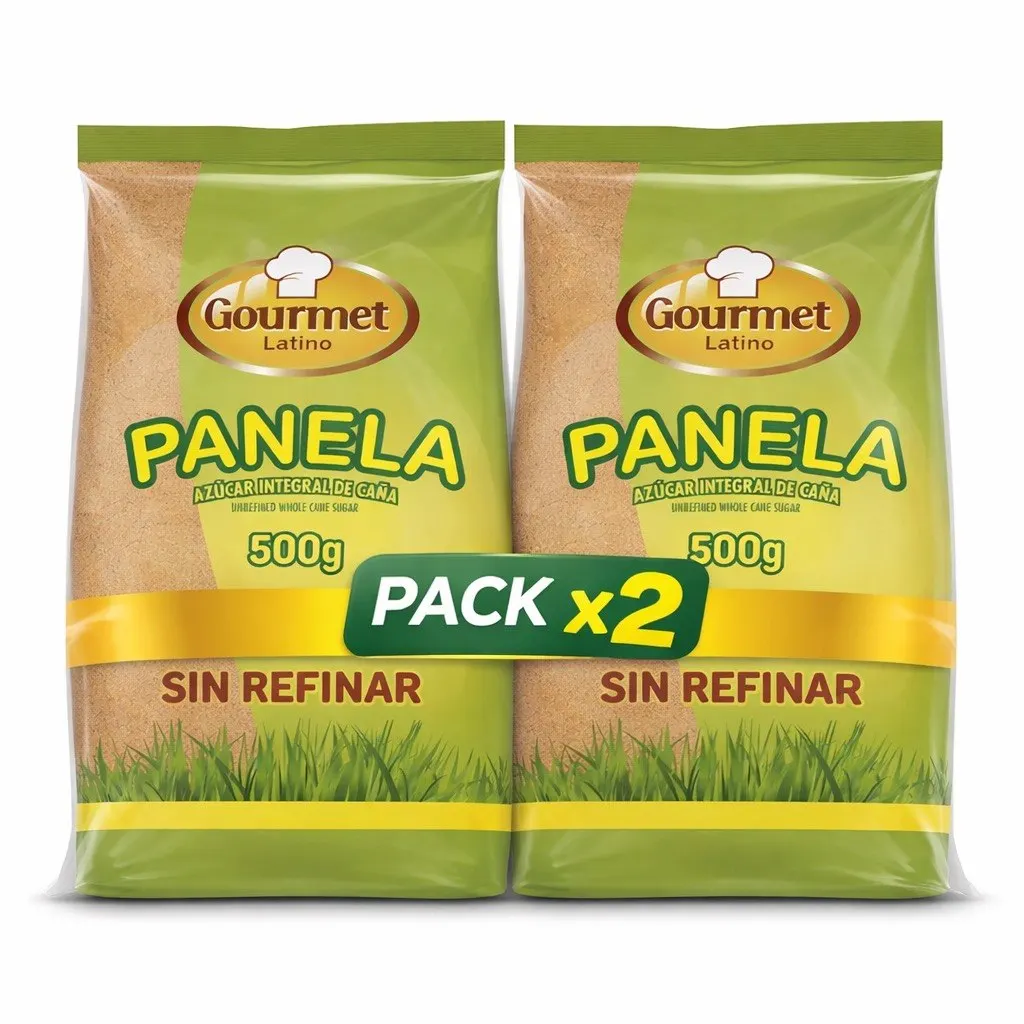Panela Pulverizada - 400 g - Pack-2 Rica en Vitaminas y Minerales  - Azúcar Integral de Caña Sin Refinar - Ideal para Repostería - Gourmet Latino