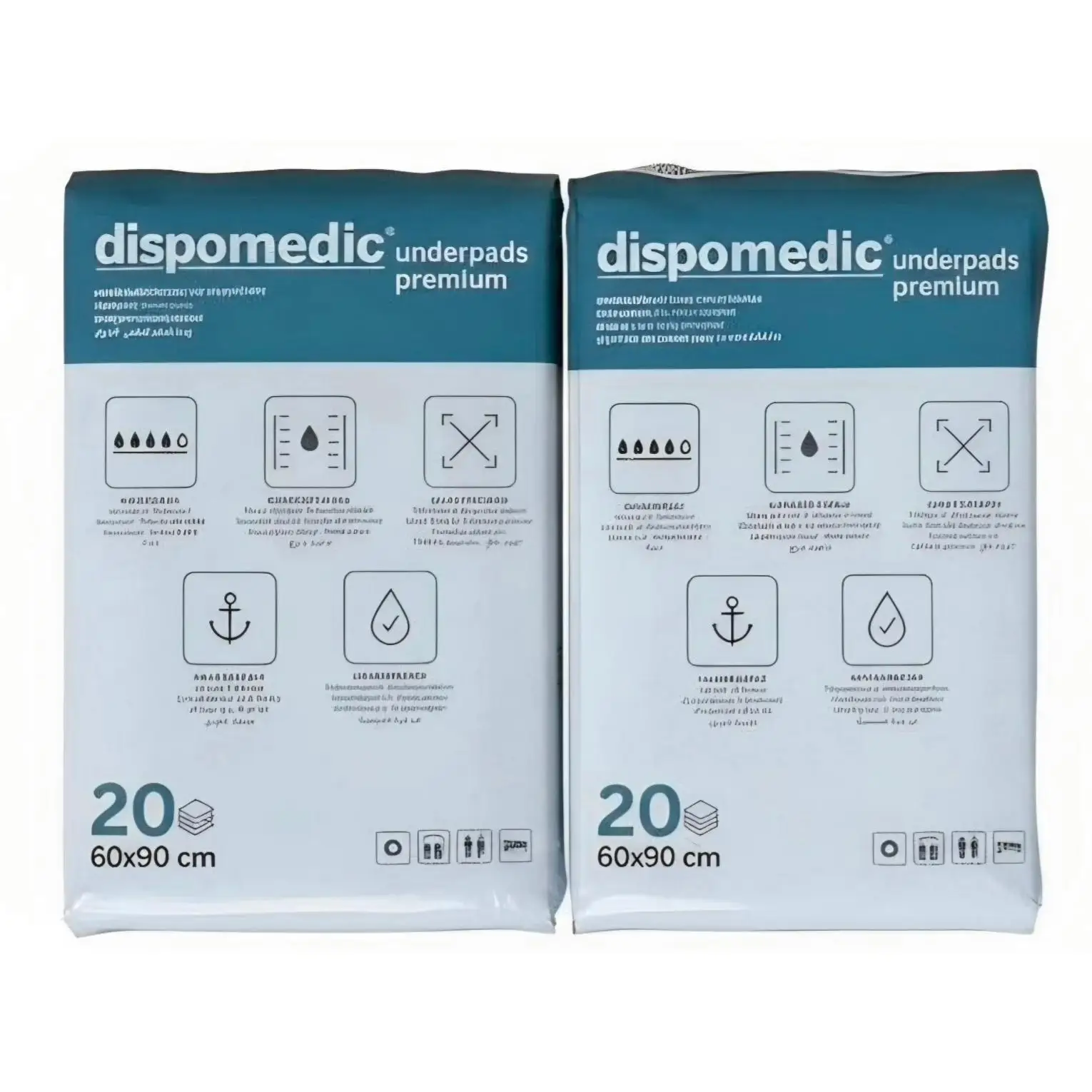 Empapador 60x90 desechable, 40 UNIDADES, cubre colchón, suapel, almohadilla higiénica, entremetida impermeable absorbente y reciclable. CV Medica