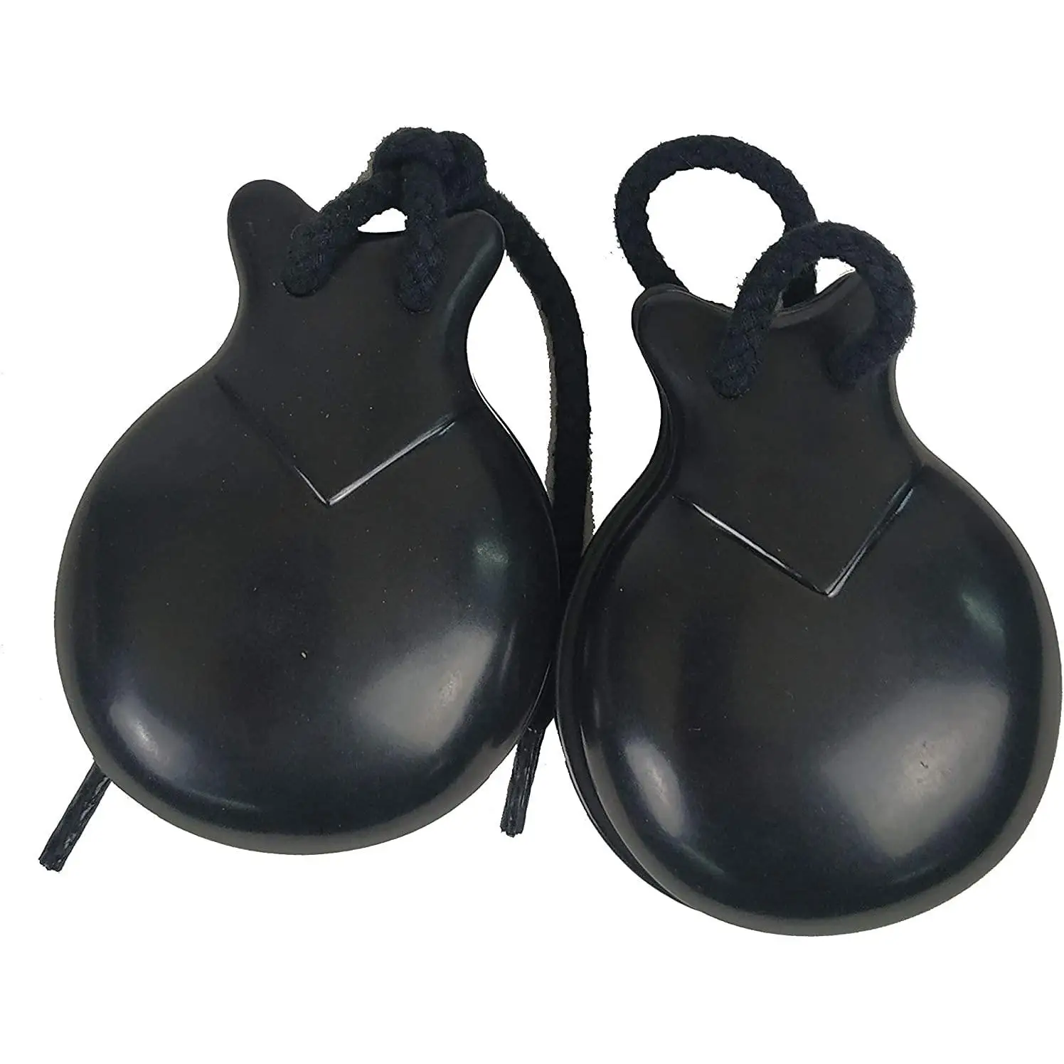 ROCKSTAR MUSIC Rockstar Music Castañuelas Bailes Flamenco Fibra Especial Número 5 con Funda Skay Negras - Instrumento de Percusión