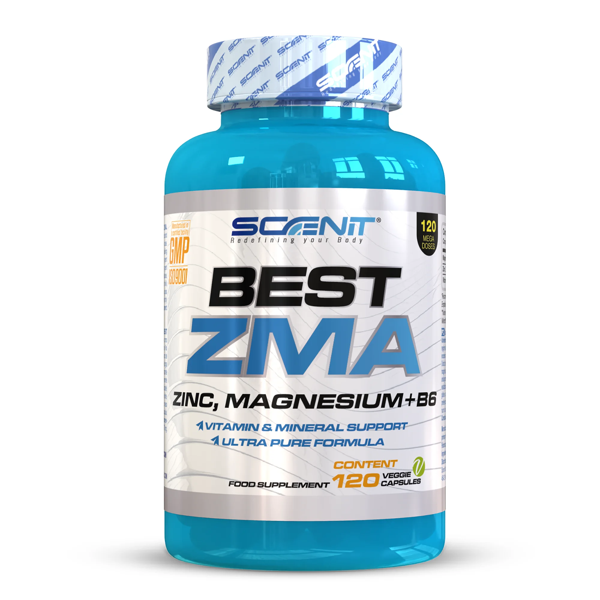 ZMA Magnesio Zinc y Vitamina B6 - BESTZMA - 120 cápsulas veganas para 120 días - Zinc y Magnesio - Zinc Capsulas - Bisglicinato de Zinc - Citrato de Magnesio Capsulas - Magnesio y Vitamina B6
