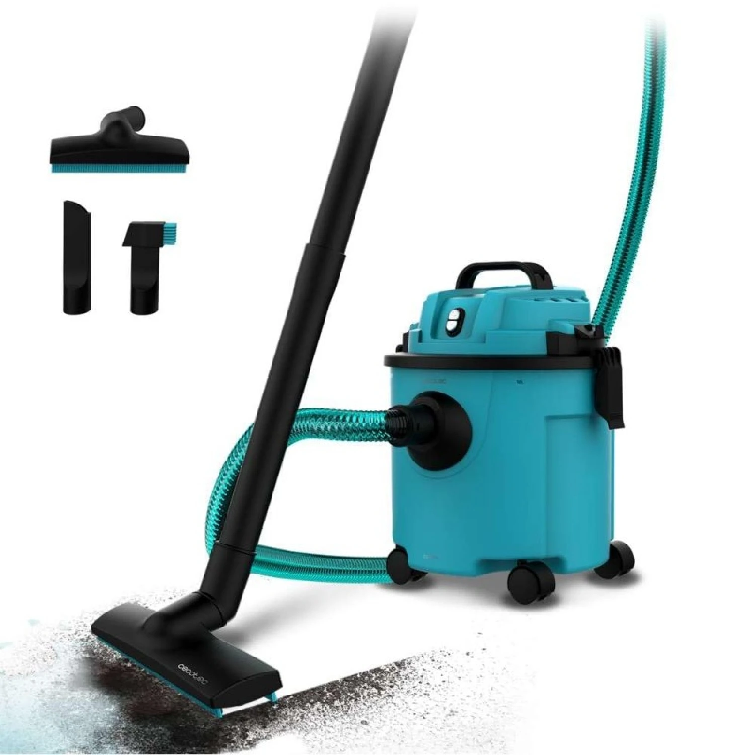 Cecotec Aspiradora con Cable en Seco y Húmedos - Aspirador Sólidos y Líquidos 16L Conga Rockstar Wet & Dry Compact Garden Plus