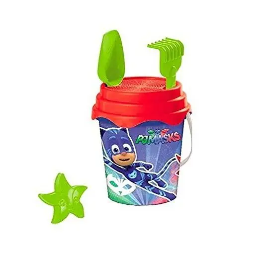 Mondo Juguete de Playa PJ Masks - Cubo de Arena para Niños - Divertido y Colorido - Temática de Superhéroes