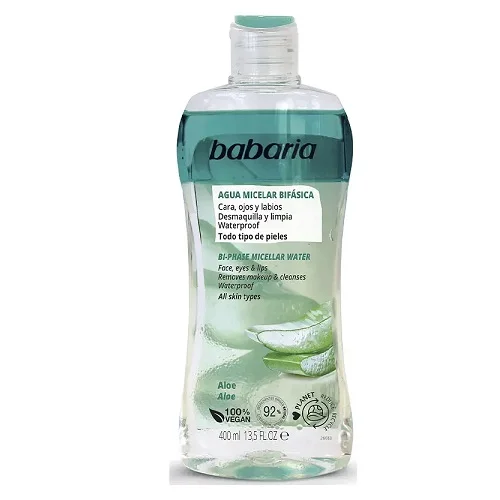 Babaria Desmaquillador Bifasico Agua Micelar Aloe Vera 400 Ml