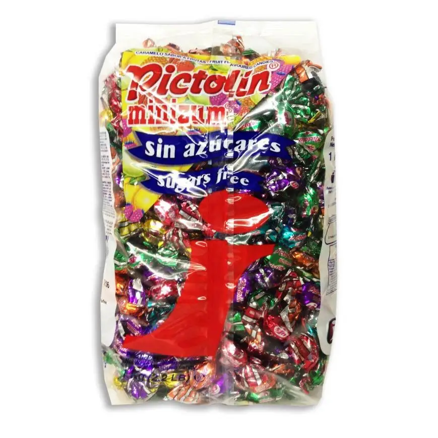CARAMELOS PICTOLIN MINIZUM SURTIDOS SIN AZÚCAR 1KG.