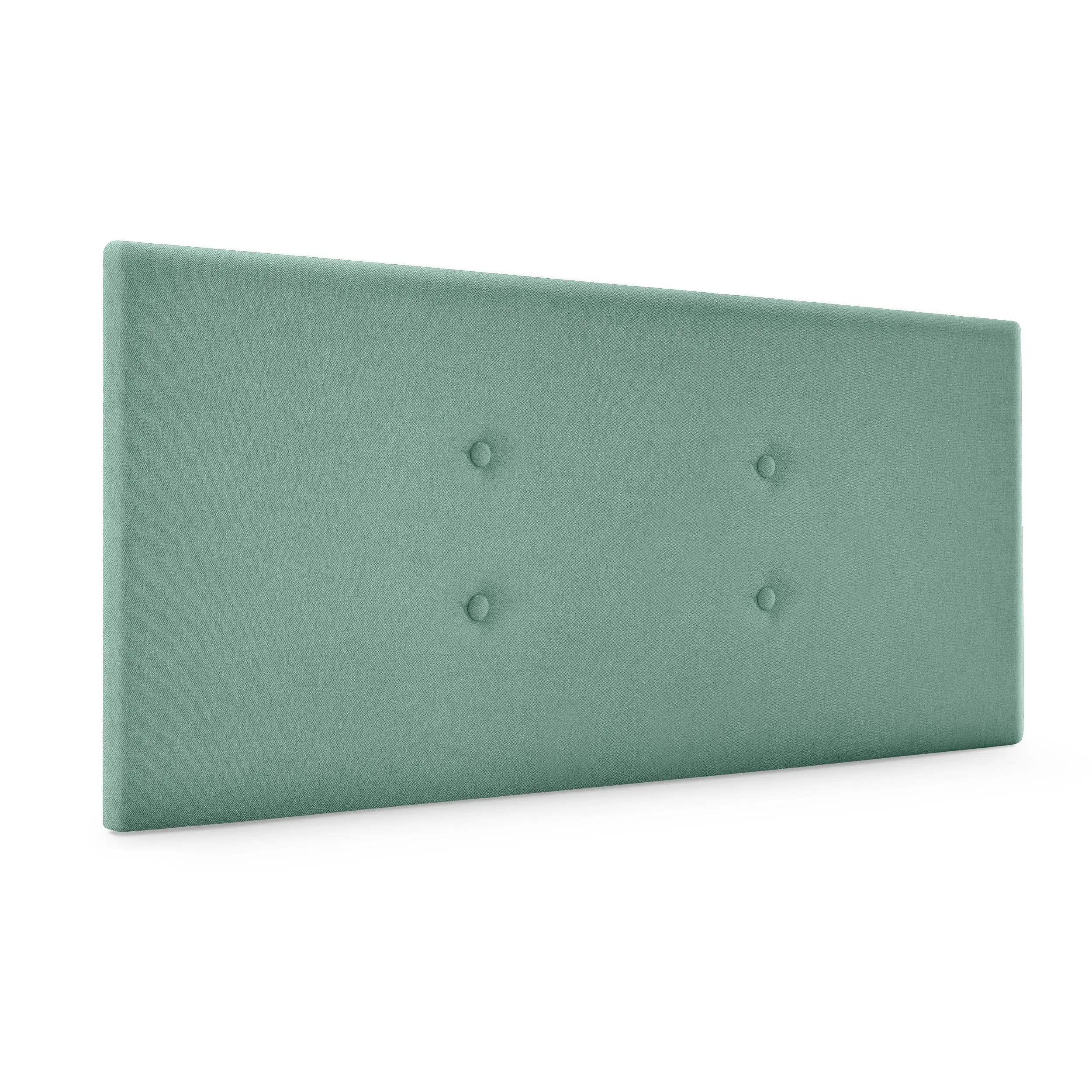 DHOME Cabecero de Polipiel o Tela Acualine con 2 Hileras de Botones Colores Cabezal Tapizado Cama Lujo (Verde Agua Tela)