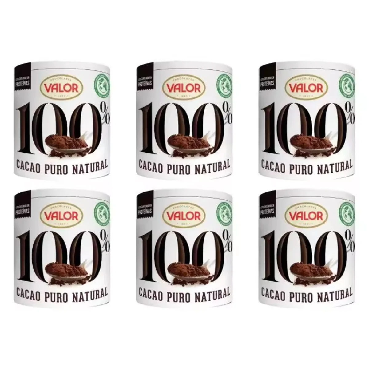 6UD Cacao Puro Natural VALOR 100% 250g - 6 unidades