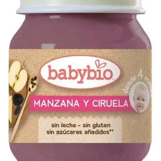 Babybio Tarrito Ecológico De Manzana Y Ciruela 130G