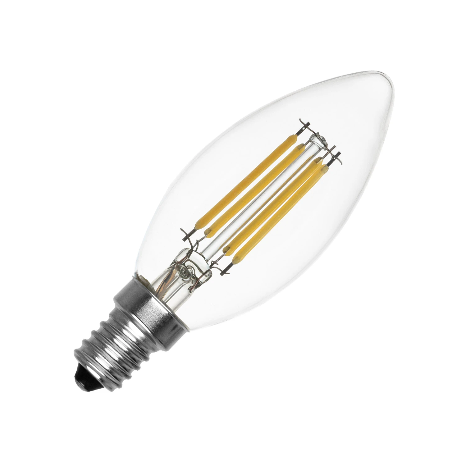 Ledkia Bombilla Filamento LED E14 4W 470 lm C35 Vela No Flicker 2700K Blanco Cálido