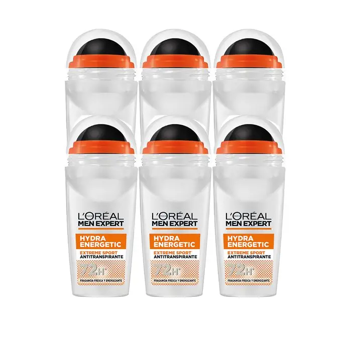 Desodorante L'Oréal Paris Men Expert Hydra Energetic Extreme Sport | 6 unidades, 72h 🧴
