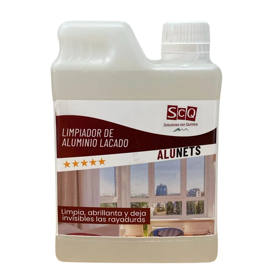 Limpiador de aluminio lacado para ventanas, marcos y puertas  Restaurador de aluminio  Recupera el brillo original del alumunio lacador  Elimina manchas y rayaduras para alumunio