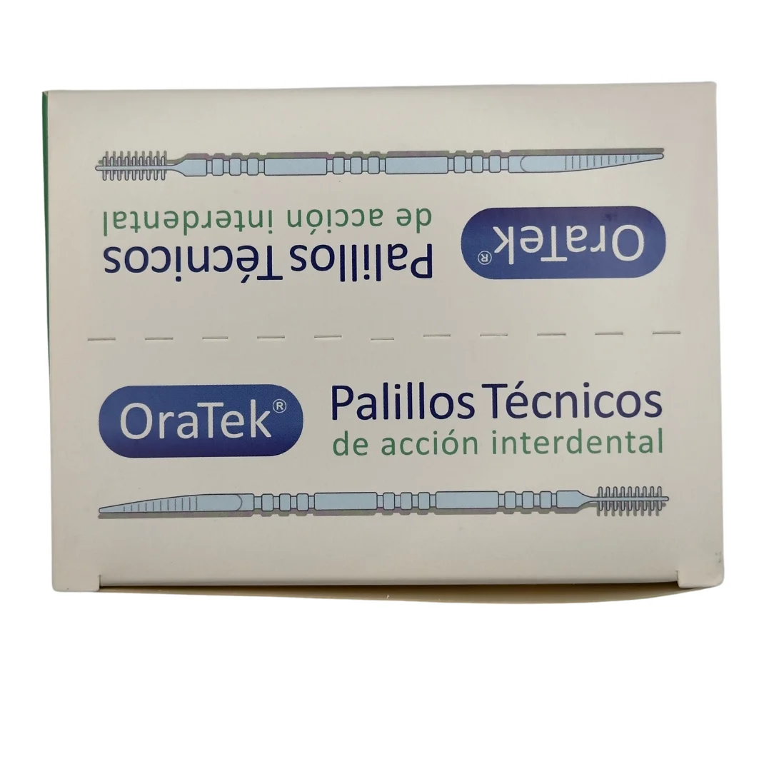 Palillos Técnicos Oratek en Caja de 100 Unidades para una Higiene Bucal Fácil