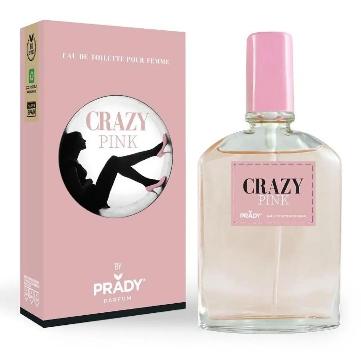 Eau de Toilette Crazy Pink 90ml para Mujer - Prady