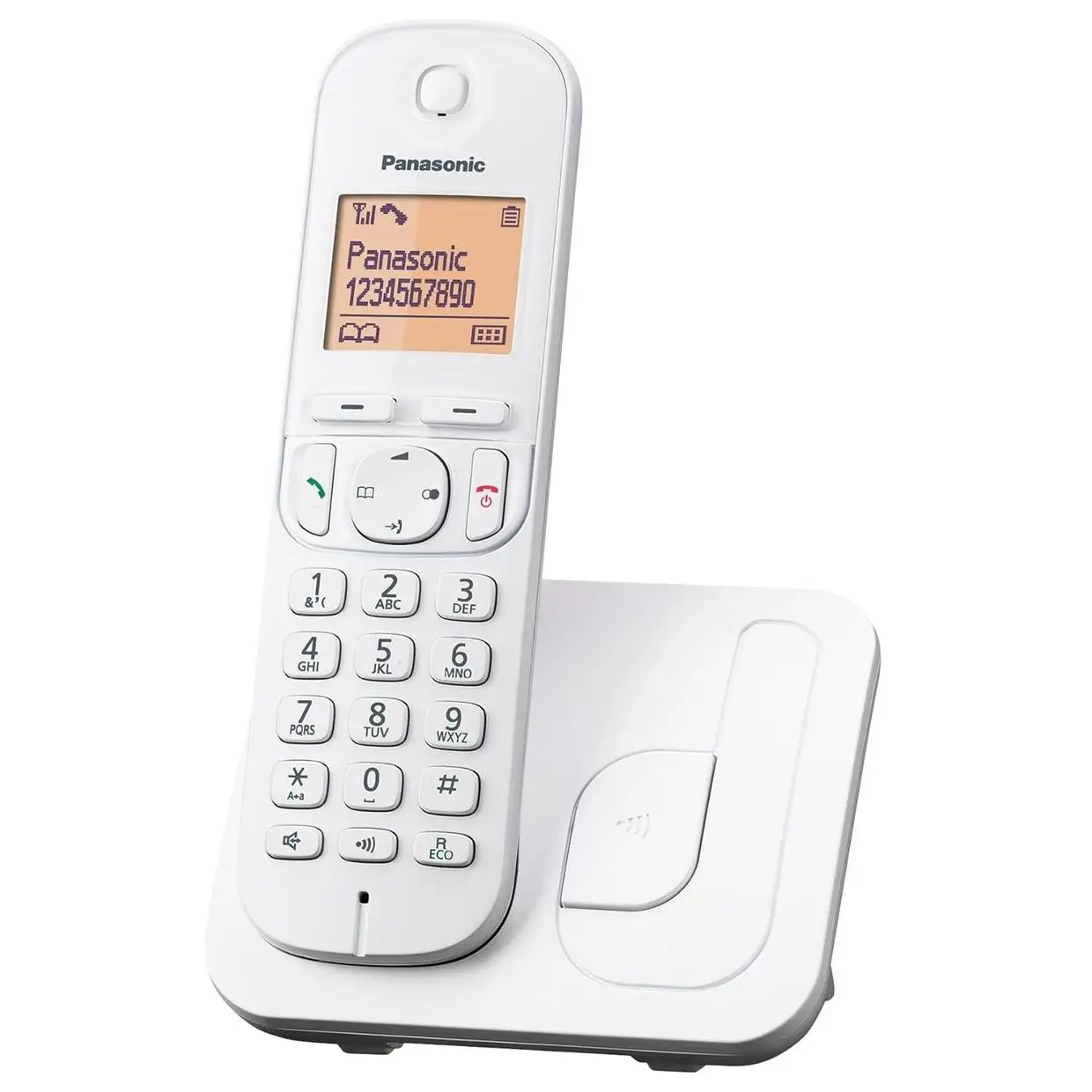 PANASONIC KX-TGC210SPW Teléfono Inalámbrico Color Blanco, Digital, con Altavoz Manos Libres, identificación y Bloqueo de llamadas