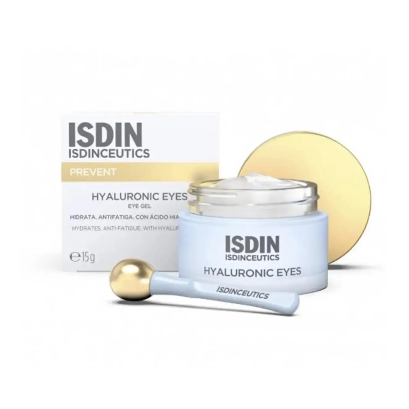 ISDIN Hyaluronic Eyes – Contorno de Ojos Hidratante con Ácido Hialurónico, Reduce y Previene Arrugas, 15 g
