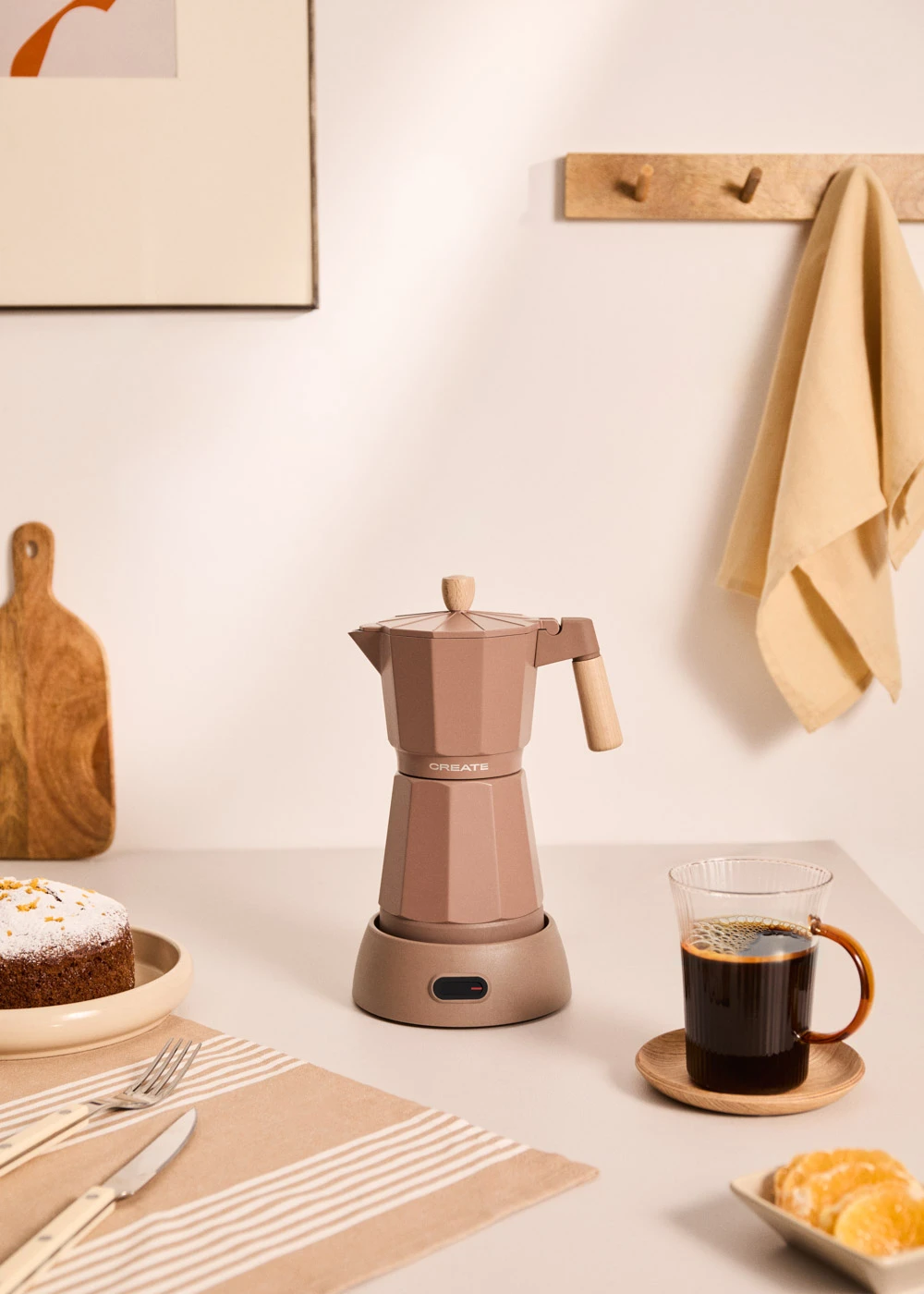 Create - electric italian coffee maker with keep warm function - thera moka electric #7