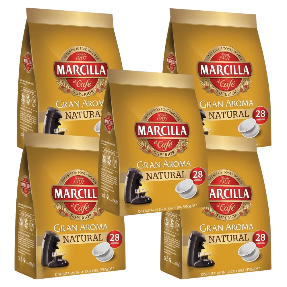 Pack of 5 Senseo coffee Natural marble 28 single dose
