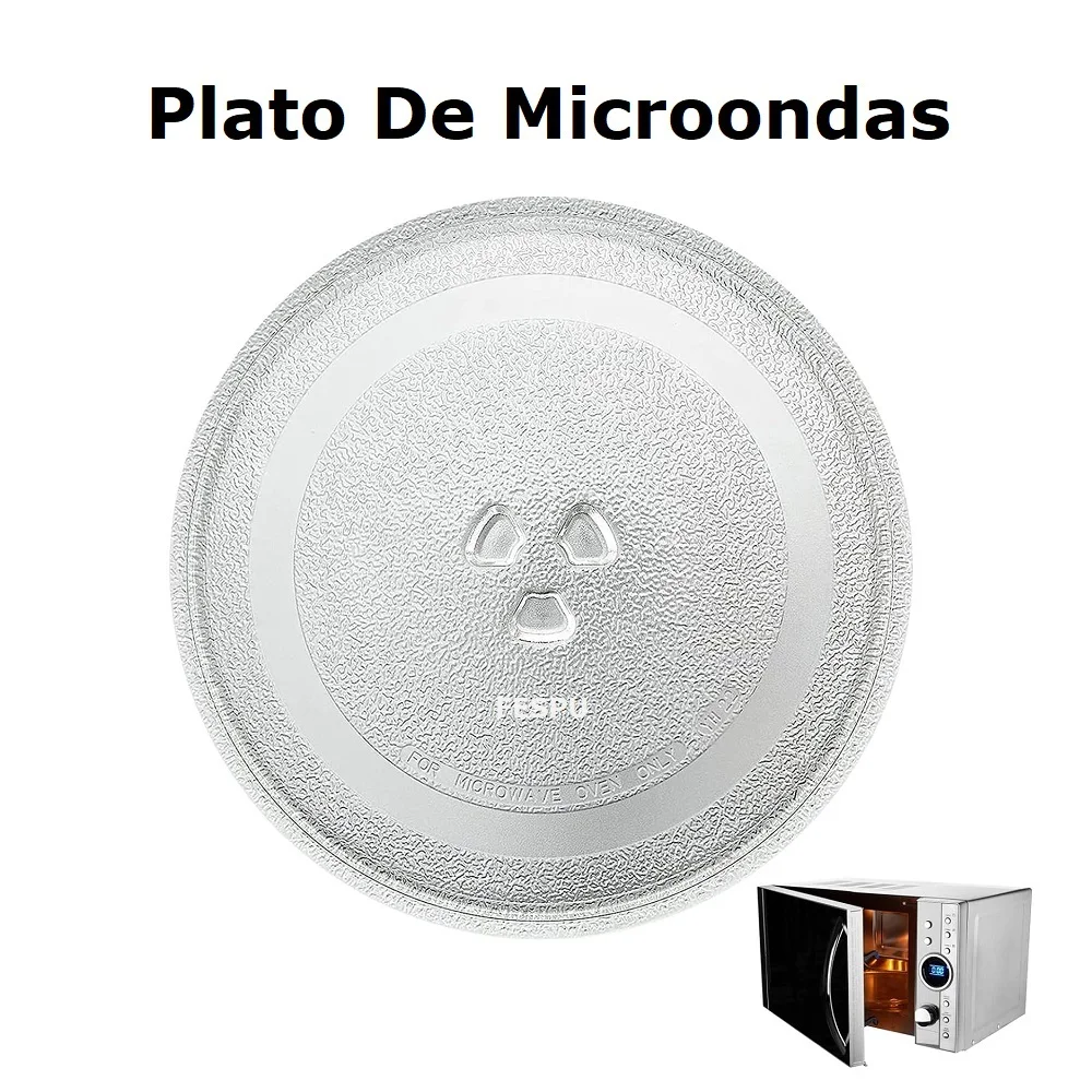 Microwave Plate, 24.5 cm Glass Turntable for Microwave, CM brand, features a compact design and is perfect for efficient heating. Ideal for all microwave ovens, enhancing your cooking experience.