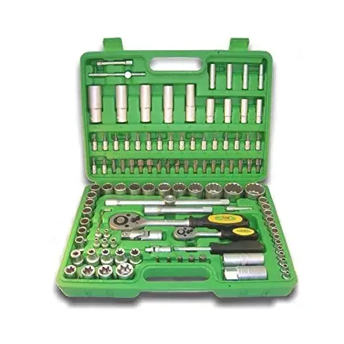 JBM 50791 113-piece tool case with 12-edge glasses in case (cinched) green color