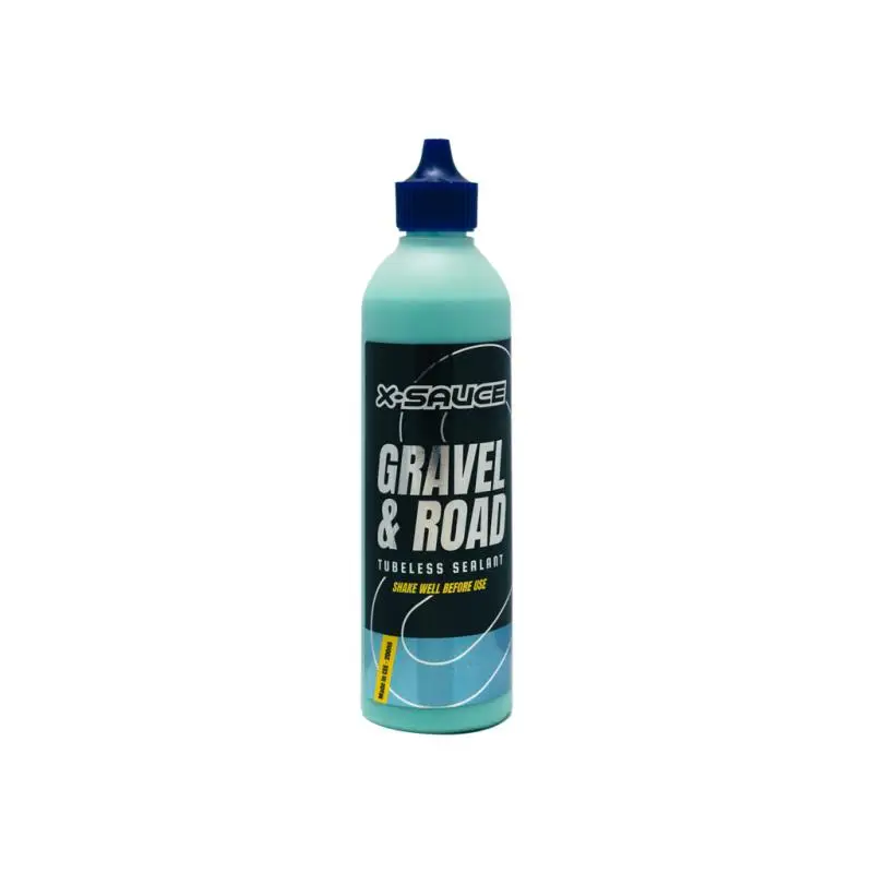 X-SAUCE | Sellante Tubeless Gravel & Road De Alto Rendimiento 200ml - FÓRMULA DE ALTO RENDIMIENTO Gravel & Road ofrece a los ciclistas la tranquilidad de saber que están protegidos contra los