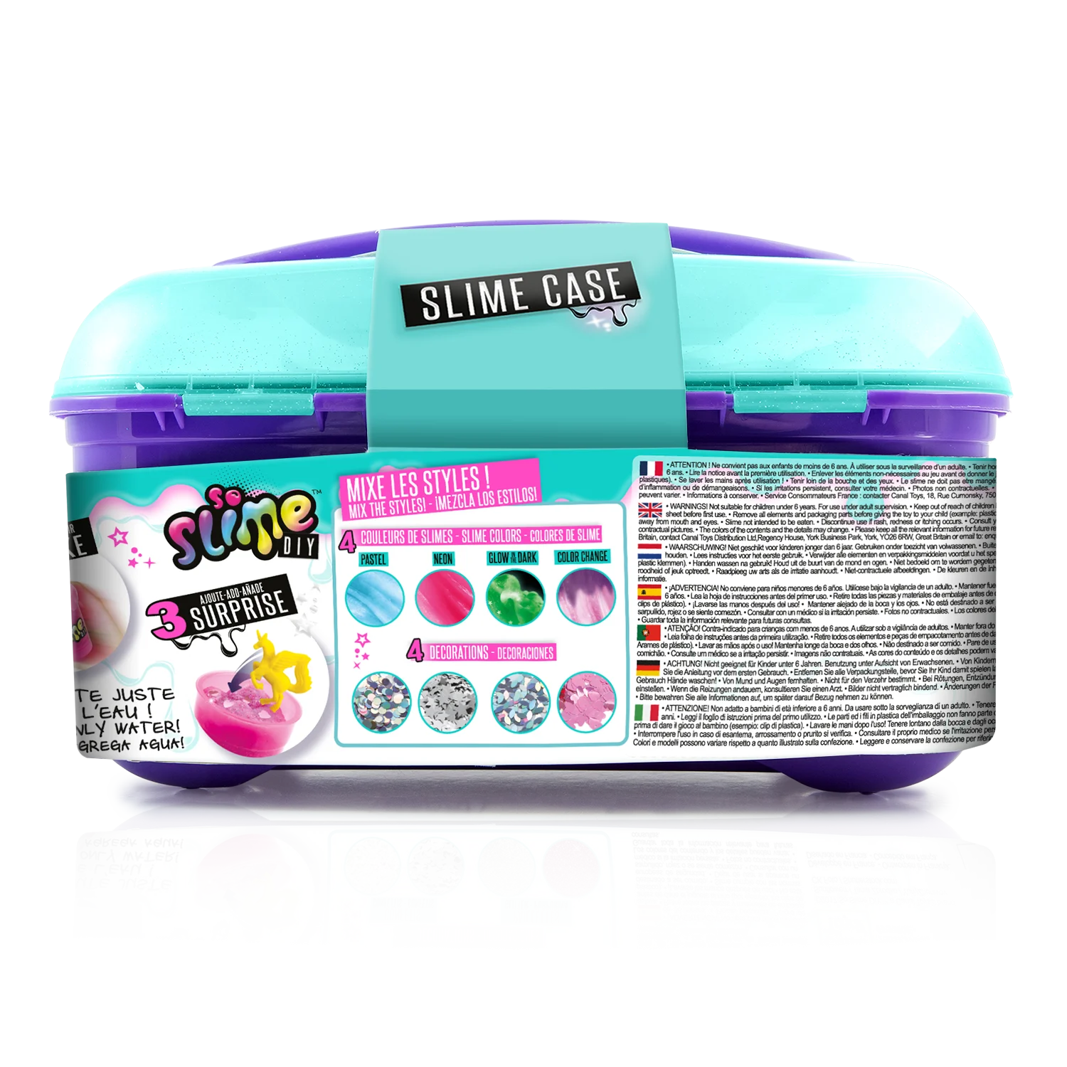 Mini slime briefcase that glow in the dark and changes color - mini slime case glow in the dark and color change - so slime - canal toys - ssc049