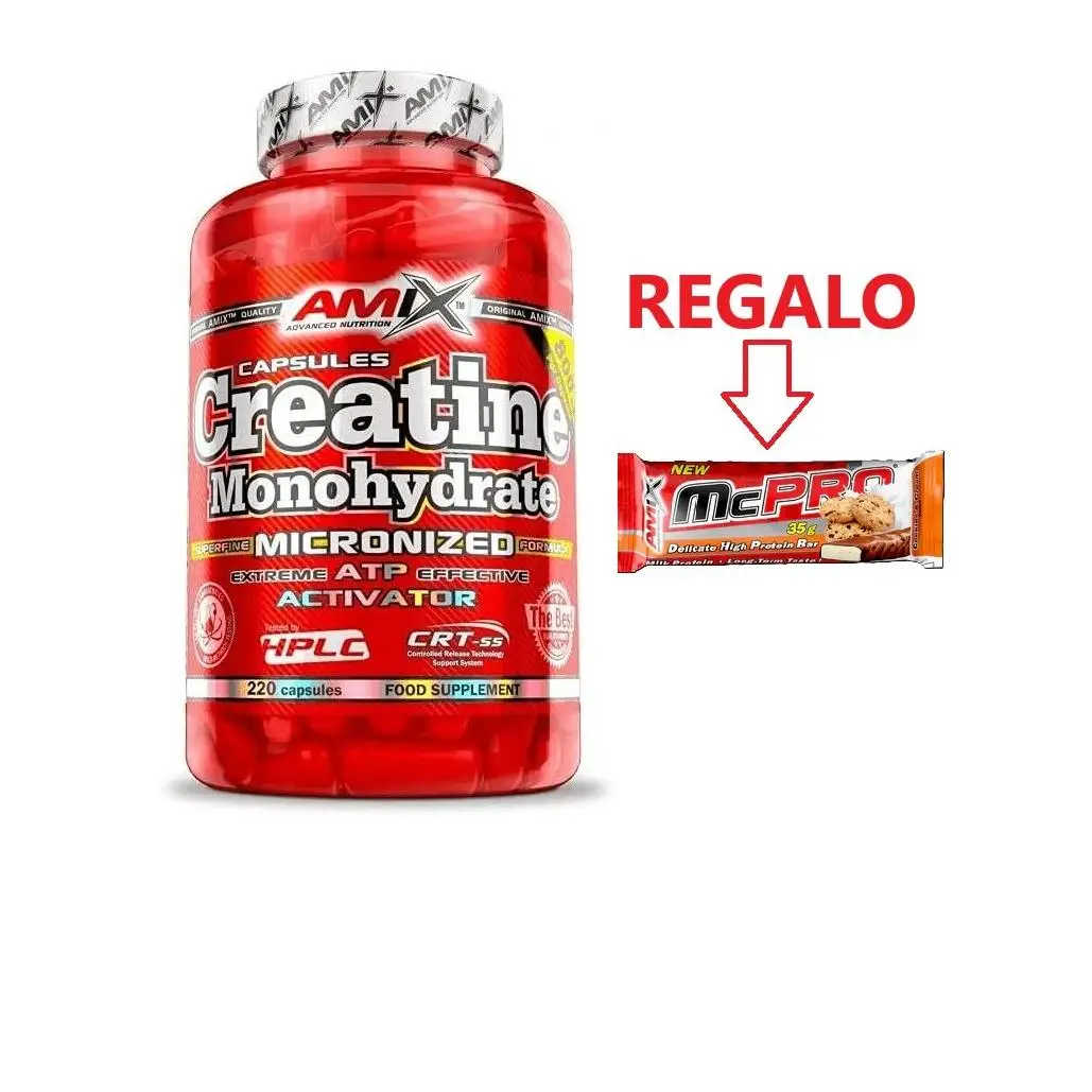 Amix Creatina Monohidrato 220 Cápsulas - Proteínas Naturales